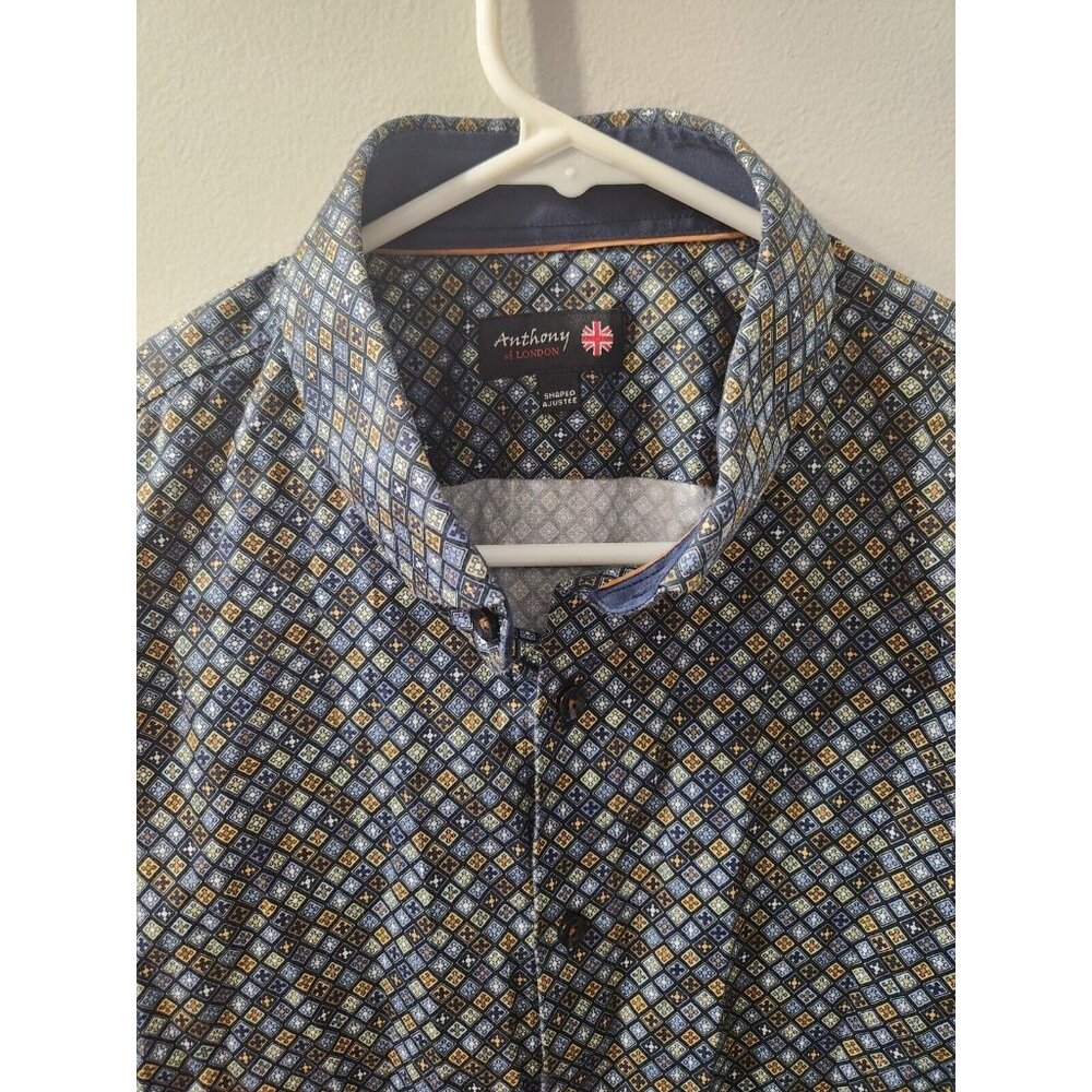 Anthony Of London Long Sleeves Dress Shirt Size ML Pre-Owned
